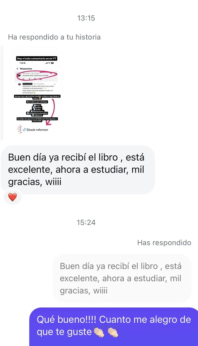 Comentario real de un seguidor en redes
